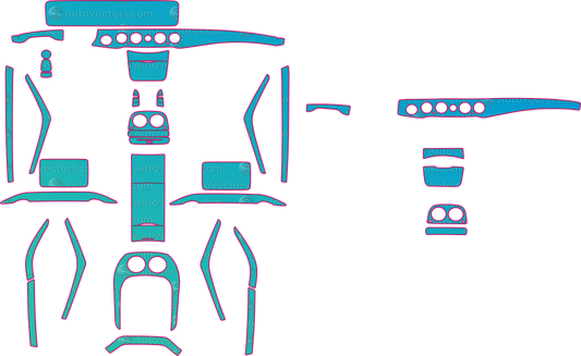 Mercedes-Benz Maybach S400 (From 2015) Interior – interior pre-cut PPF pattern templates, instant digital download vector cut files (CDR, AI, PDF, SVG)