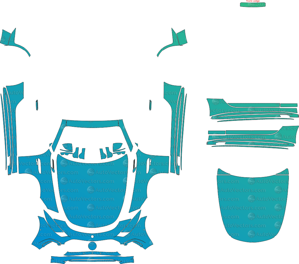 Mercedes - Benz SL 43 AMG R232 (From 2023) Convertible Pre - Cut PPF Pattern Templates pre - cut PPF template digital file download