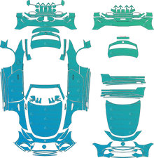 Mercedes-Benz SL 55 AMG R232 (From 2022) Convertible Pre-Cut PPF Pattern Templates