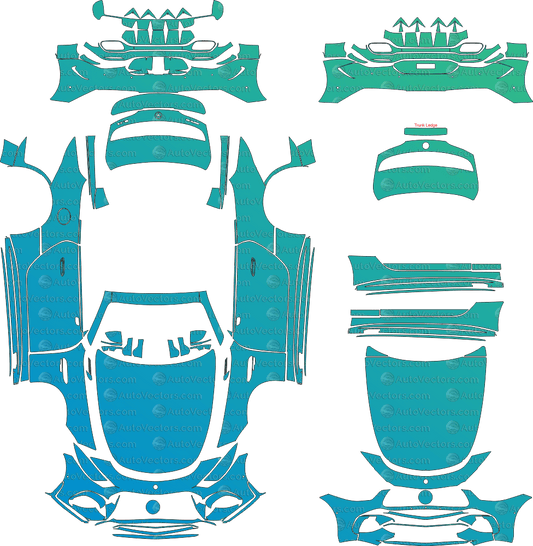 Mercedes - Benz SL 55 AMG R232 (From 2022) Convertible Pre - Cut PPF Pattern Templates pre - cut PPF template digital file download