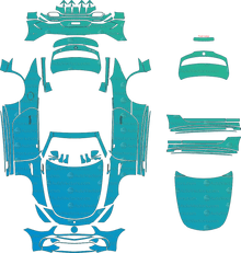 Mercedes-Benz SL 63 AMG Premium Plus R232 (From 2022) Convertible Pre-Cut PPF Pattern Templates