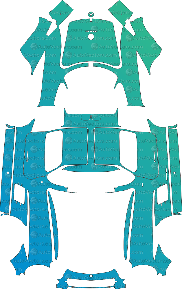 Mercedes - Benz SL - Class 300 W198 (1954 - 1957) Coupe Pre - Cut PPF Pattern Templates pre - cut PPF template digital file download