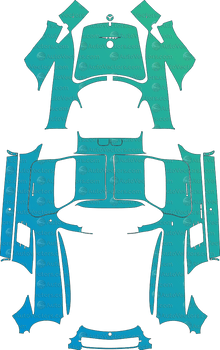 Mercedes-Benz SL-Class 300 W198 (1954-1957) Coupe Pre-Cut PPF Pattern Templates