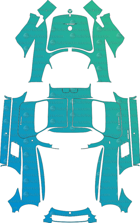 Mercedes - Benz SL - Class 300 W198 (1954 - 1957) Coupe Pre - Cut PPF Pattern Templates pre - cut PPF template digital file download