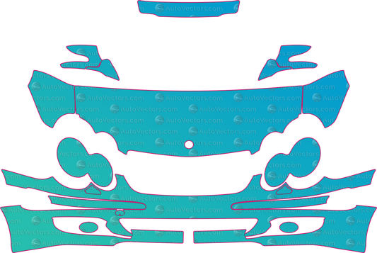 Mercedes-Benz SL Class R230 550 Base-600 Base (From 2007) Roadster – pre-cut PPF pattern templates, instant digital download vector cut files (CDR, AI, PDF, SVG)