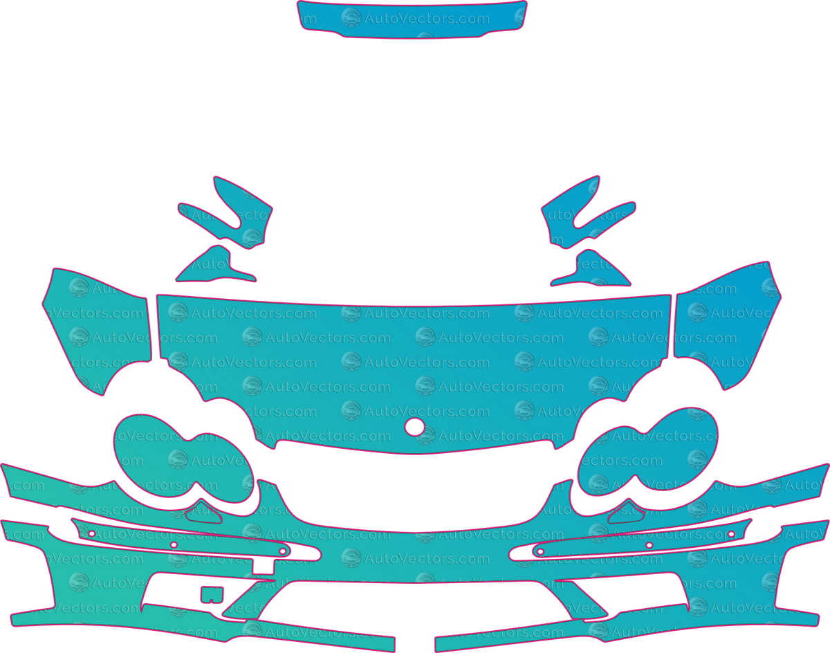 Mercedes-Benz SL Class R230 63 AMG (From 2007) Roadster – pre-cut PPF pattern templates, instant digital download vector cut files (CDR, AI, PDF, SVG)