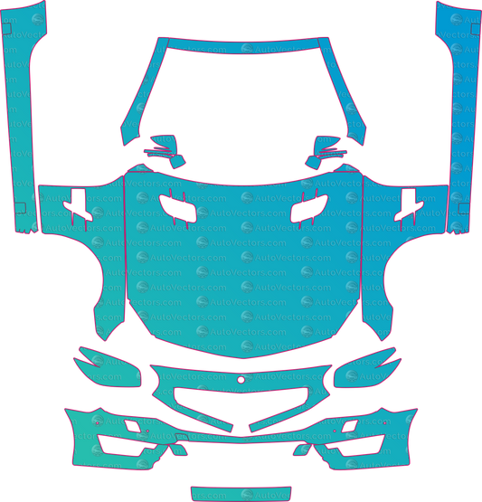 Mercedes-Benz SL Class R231 SL63 AMG-SL65 AMG (From 2013) Convertible – pre-cut PPF pattern templates, instant digital download vector cut files (CDR, AI, PDF, SVG)