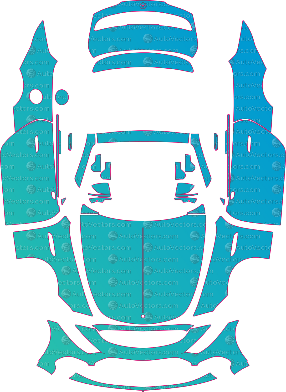 Mercedes-Benz SL Class R232 Maybach (From 2026) Roadster – pre-cut PPF pattern templates, instant digital download vector cut files (CDR, AI, PDF, SVG)