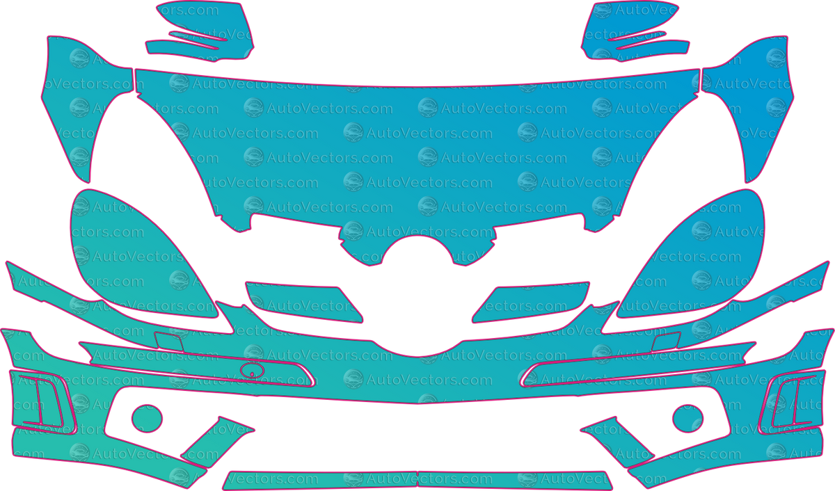 Mercedes-Benz SLK Class R171 300-350 Sport (From 2009) Roadster – pre-cut PPF pattern templates, instant digital download vector cut files (CDR, AI, PDF, SVG)