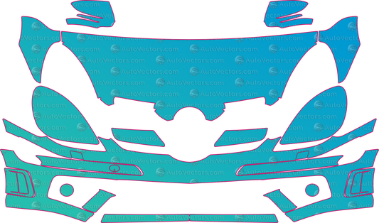 Mercedes-Benz SLK Class R171 300-350 Sport (From 2009) Roadster – pre-cut PPF pattern templates, instant digital download vector cut files (CDR, AI, PDF, SVG)