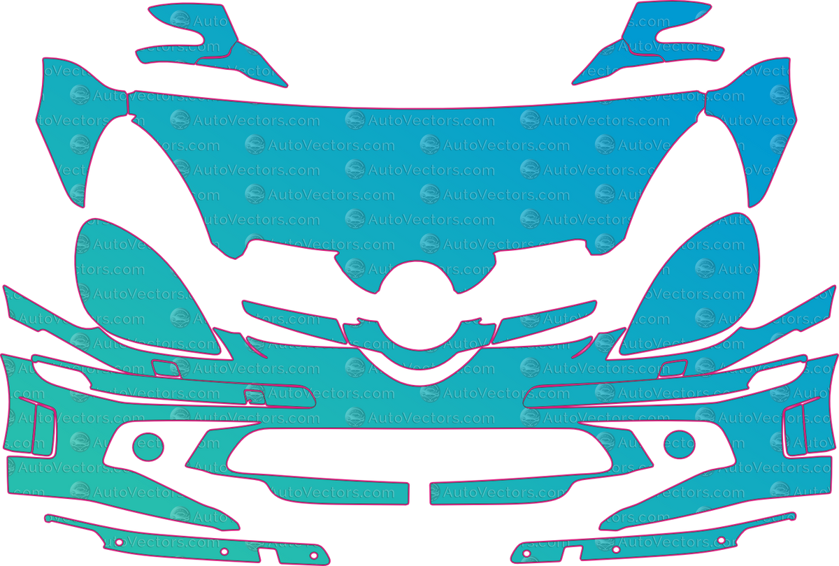 Mercedes-Benz SLK Class R171 55 AMG (From 2005) Roadster – pre-cut PPF pattern templates, instant digital download vector cut files (CDR, AI, PDF, SVG)