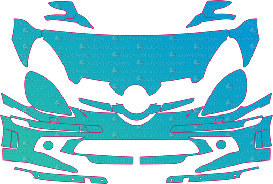 Mercedes-Benz SLK Class R171 55 AMG (From 2005) Roadster – pre-cut PPF pattern templates, instant digital download vector cut files (CDR, AI, PDF, SVG)