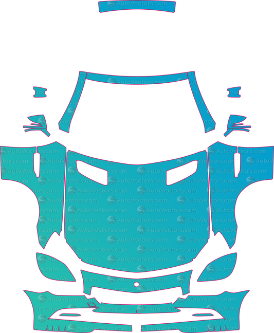 Mercedes-Benz SLK Class R172 250-350 (From 2012) Roadster – pre-cut PPF pattern templates, instant digital download vector cut files (CDR, AI, PDF, SVG)