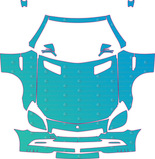 Mercedes-Benz SLK Class R172 350-250CDI-200 (From 2012) Cabrio – pre-cut PPF pattern templates, instant digital download vector cut files (CDR, AI, PDF, SVG)