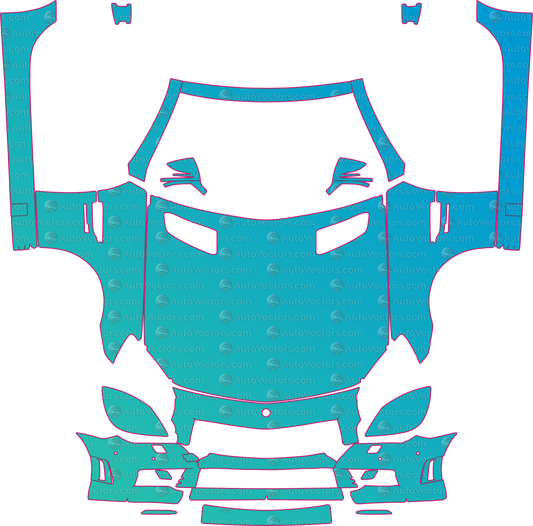 Mercedes-Benz SLK Class R172 55 AMG (From 2012) Convertible – pre-cut PPF pattern templates, instant digital download vector cut files (CDR, AI, PDF, SVG)