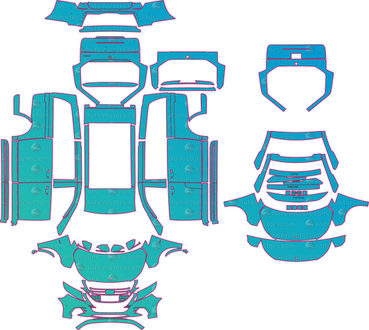 Mercedes-Benz V-Class W447 AMG Line LCI (From 2024) Van Pre-Cut PPF Pattern Templates – pre-cut PPF pattern templates, digital download vector files (CDR, AI, PDF, DXF, SVG)