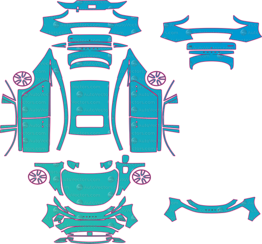 MG D6 Base (From 2025) pre-cut PPF pattern layout