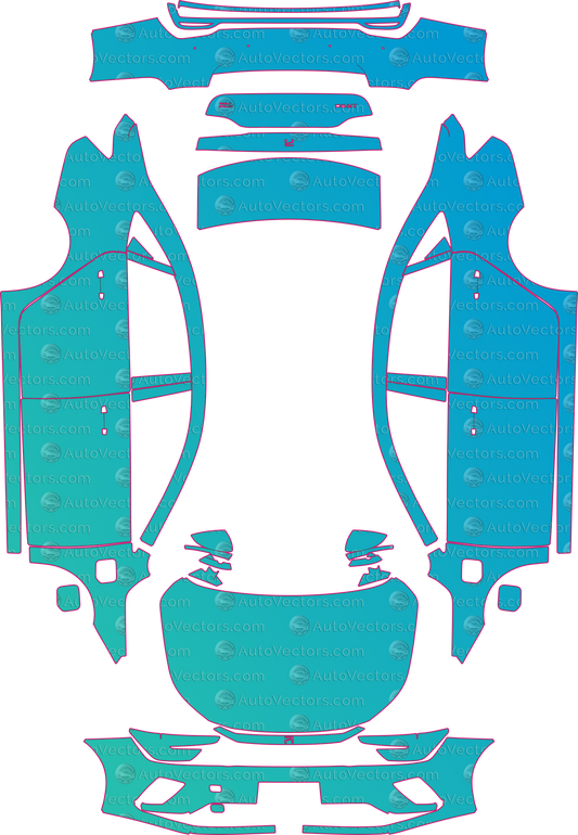 MG ER6 Base (From 2021) Sedan pre-cut PPF pattern layout