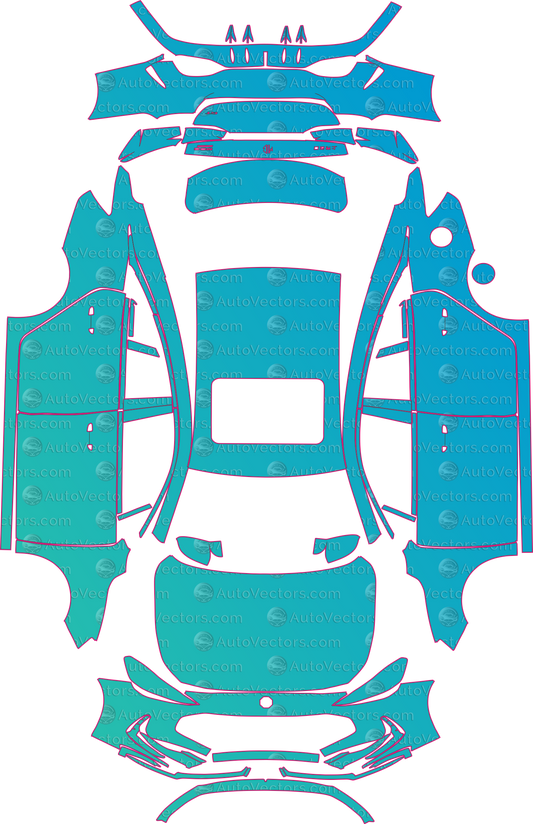 MG MG5 (From 2026) Sedan Pre-Cut PPF Pattern Templates – pre-cut PPF pattern templates, digital download vector files (CDR, AI, PDF, DXF, SVG)