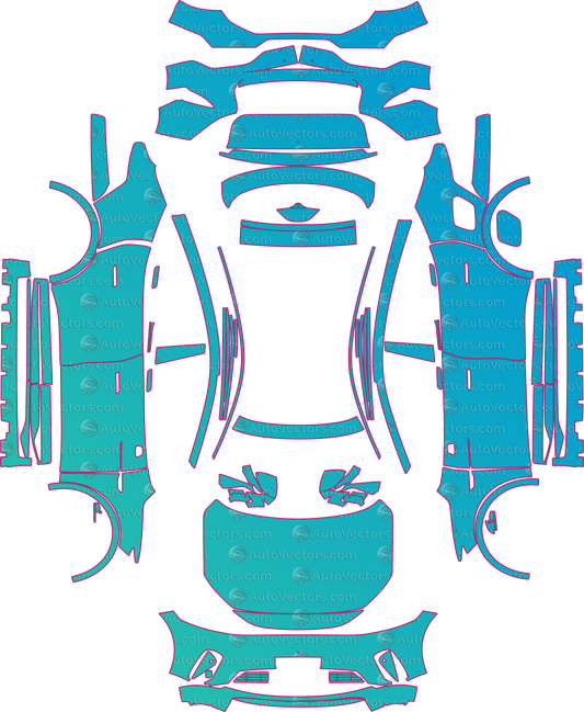MG S9 EV ES33 (From 2024) SUV Pre-Cut PPF Pattern Templates – pre-cut PPF pattern templates, digital download vector files (CDR, AI, PDF, DXF, SVG)