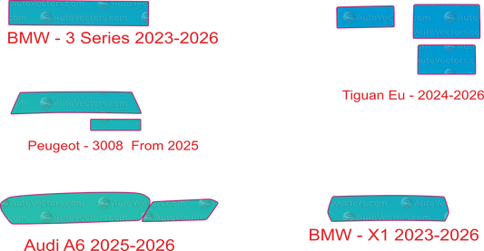 BMW, Volkswagen Tiguan, Peugeot & Audi Screen Monitor Templates Pack