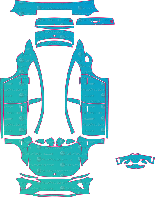 NIO ET7 (2022-2023) Sedan Pre-Cut PPF Pattern Templates – pre-cut PPF pattern templates, digital download vector files (CDR, AI, PDF, DXF, SVG)