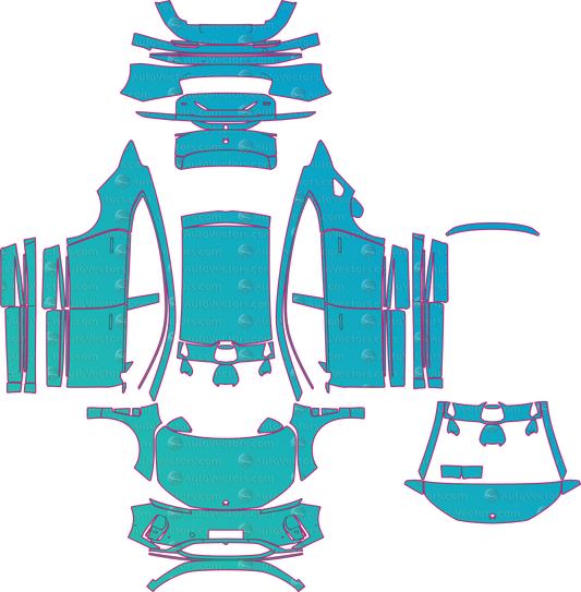 NIO ET9 (From 2025) Sedan Pre-Cut PPF Pattern Templates – pre-cut PPF pattern templates, digital download vector files (CDR, AI, PDF, DXF, SVG)