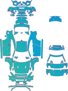 Nissan GT-R R35 Premium Facelift (From 2024) Coupe Pre-Cut PPF Pattern Templates