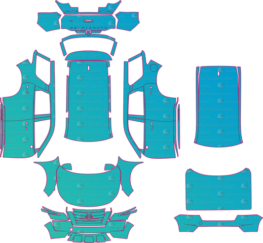 Nissan Pathfinder R53 Platinum-SL-SV-S (From 2022) SUV – pre-cut PPF pattern templates, instant digital download vector cut files (CDR, AI, PDF, SVG)