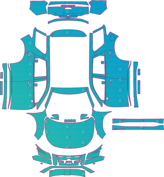 Nissan Pathfinder Rock Creek (From 2022) SUV – pre-cut PPF pattern templates, instant digital download vector cut files (CDR, AI, PDF, SVG)