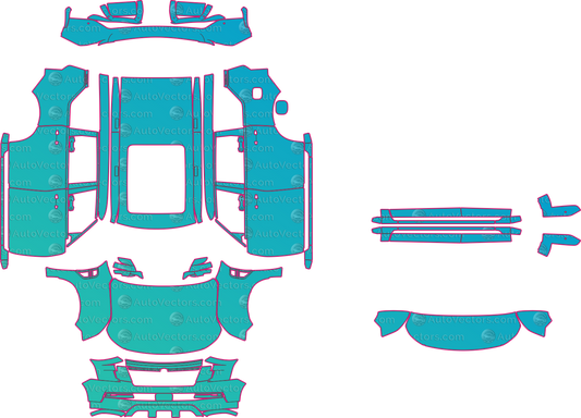 Nissan Patrol (ME) Y63 SE Platinum City (From 2025) SUV – pre-cut PPF pattern templates, instant digital download vector cut files (CDR, AI, PDF, SVG)
