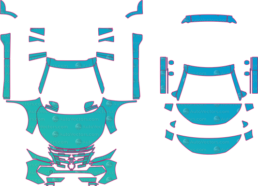 Nissan Rogue Rock Creek (From 2026) SUV pre-cut PPF pattern layout