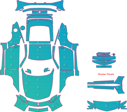 Nissan Z RZ34 (From 2023) Coupe Pre-Cut PPF Pattern Templates – pre-cut PPF pattern templates, digital download vector files (CDR, AI, PDF, DXF, SVG)