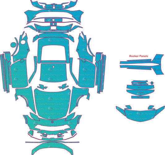 Nissan Z RZ34 Nismo (From 2024) Coupe Pre-Cut PPF Pattern Templates – pre-cut PPF pattern templates, digital download vector files (CDR, AI, PDF, DXF, SVG)