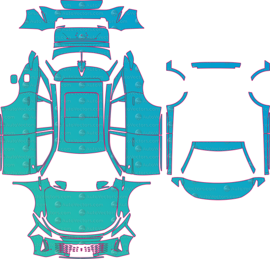Omoda C9 (From 2024) SUV pre-cut PPF pattern layout