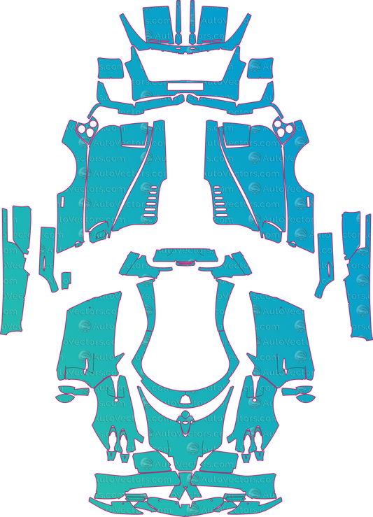Pagani Huayra (From 2017) Roadster – pre-cut PPF pattern templates, instant digital download vector cut files (CDR, AI, PDF, SVG)