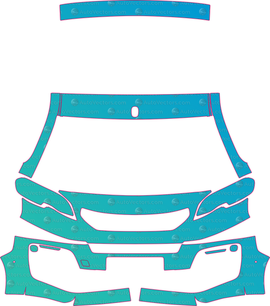 Peugeot Expert Combi (From 2023) Van pre-cut PPF pattern layout