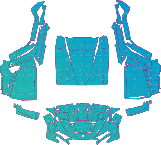 Polaris RZR 1000 xp utv (2024-2025) Moto motorcycle PPF pattern layout