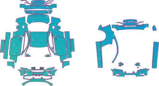 Polestar 1 Base (2021-2024) Coupe – pre-cut PPF pattern templates, instant digital download vector cut files (CDR, AI, PDF, SVG)