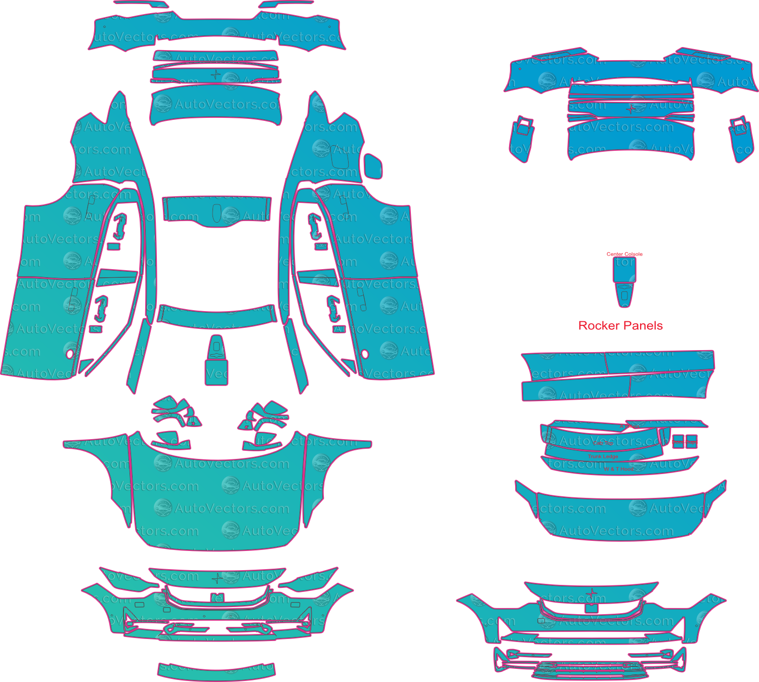 Polestar 2 Base (2020-2023) Fastback – pre-cut PPF pattern templates, instant digital download vector cut files (CDR, AI, PDF, SVG)