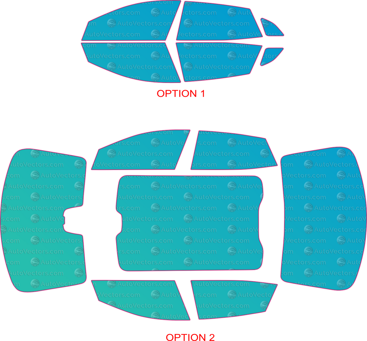 Polestar 4 Base (From 2024) Coupe – window tint pre-cut templates, instant digital download vector cut files (CDR, AI, PDF, SVG)