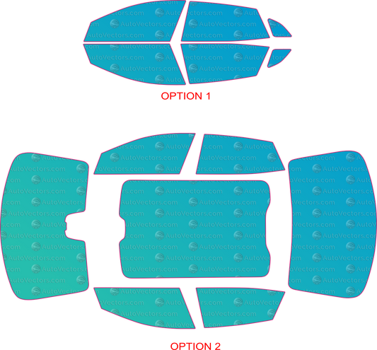 Polestar 4 Base (From 2024) Coupe – window tint pre-cut templates, instant digital download vector cut files (CDR, AI, PDF, SVG)