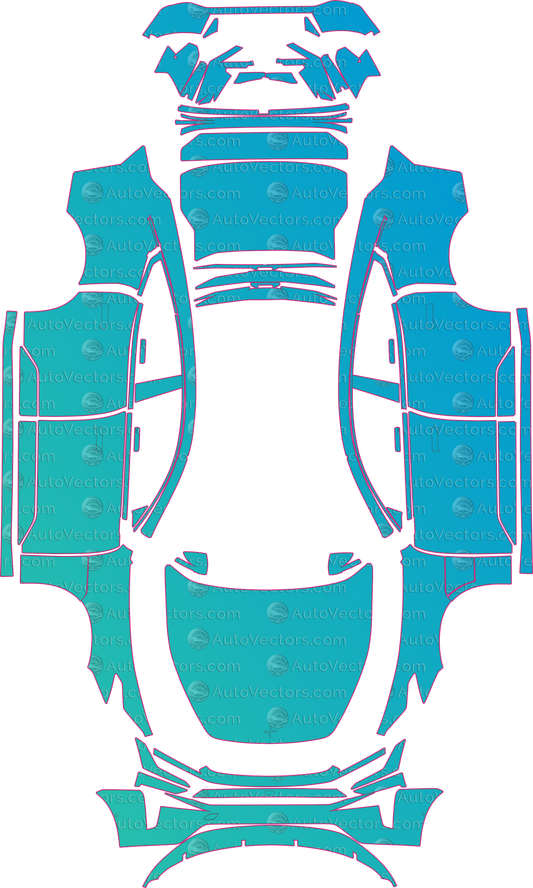 Polestar 5 Base (From 2026) Fastback – pre-cut PPF pattern templates, instant digital download vector cut files (CDR, AI, PDF, SVG)