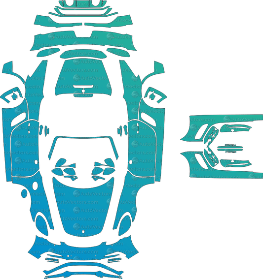 Porsche 718 Boxster (From 2021) Convertible Pre - cut Pattern Templates pre - cut PPF template digital file download