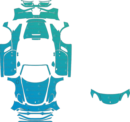 Porsche 718 Boxster GTS (2018–2020) Convertible Pre-Cut PPF Pattern Templates