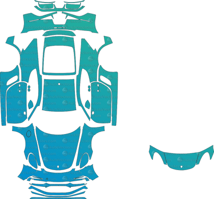 Porsche 718 Cayman GTS (2018–2020) Coupe Pre-Cut PPF Pattern Templates