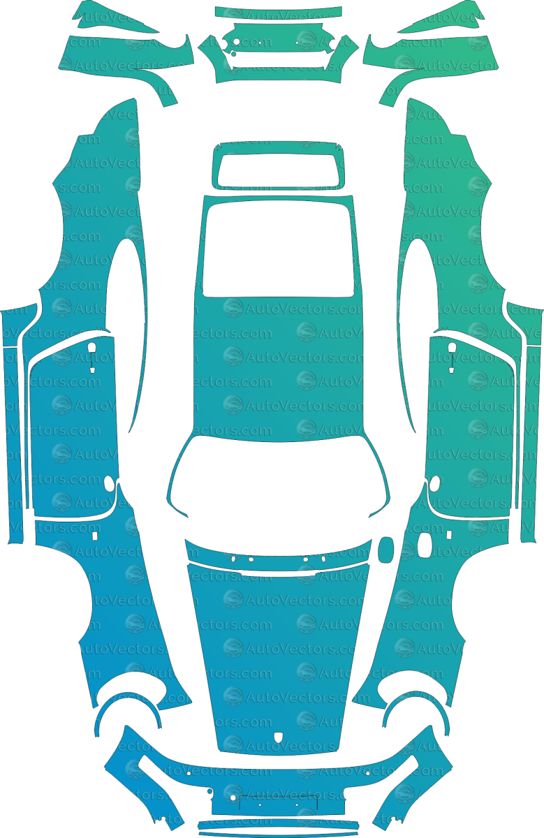 Porsche 911 (964) Carrera RS (1991 - 1993) Coupe pre-cut PPF vector template download