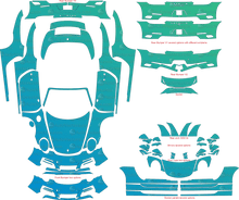 Porsche 911 (991.2) Carrera, S, 4, 4S, T (2017 - 2019) Cabriolet Pre-Cut PPF Pattern Templates