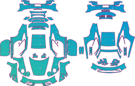 Porsche 911 992.2 Carrera T Club LCI (From 2026) Coupe Pre-Cut PPF Pattern Templates – pre-cut PPF pattern templates, digital download vector files (CDR, AI, PDF, DXF, SVG)