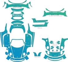 Porsche 911 (992) Carrera, S, 4, 4S (From 2022) Cabriolet Pre-Cut PPF Pattern Templates